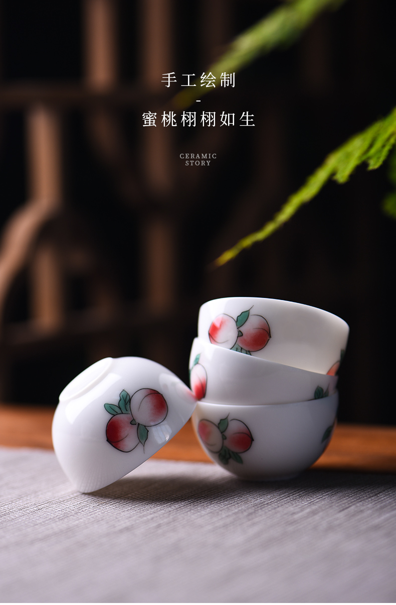 The Story of pottery and porcelain teacup tea special tea filter master cup office noggin single sample tea cup