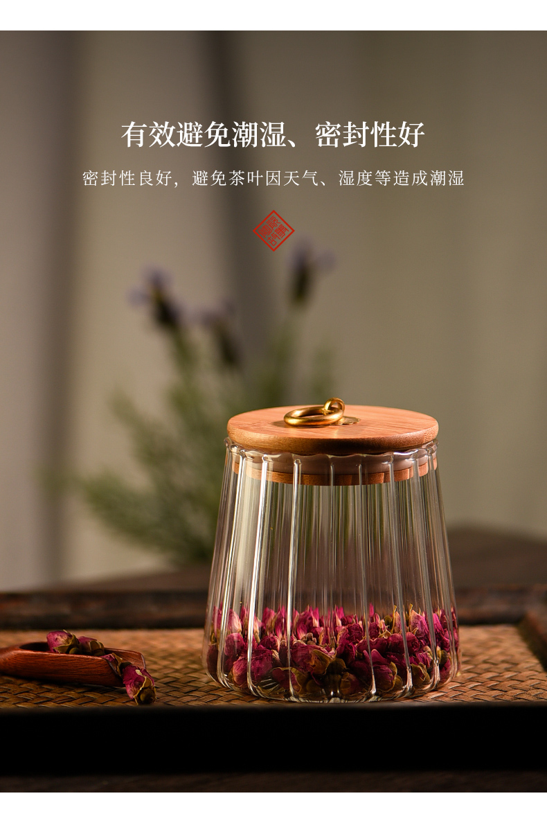 Ceramic story glass tea pot seal moisture household fittings of puer tea pot of tea tea storage tanks