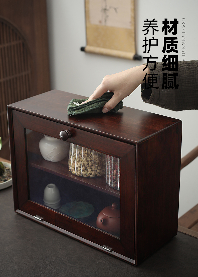 Story of pottery and porcelain tea set show the receive ark of black walnut real wood dust tank water tank of the sitting room of the new Chinese style tea table