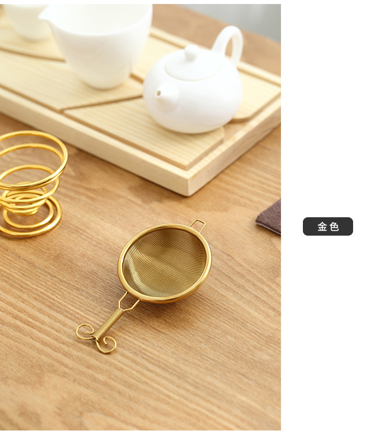 Ceramic story stainless steel tea) tea tea insulation filter net is Japanese tea strainer kung fu tea accessories
