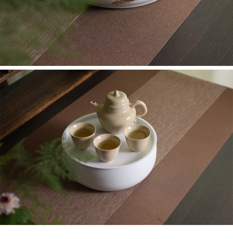 The Simple story of pottery and porcelain alloy tea tray was home Chinese cranes creative zen kung fu tea tea saucer