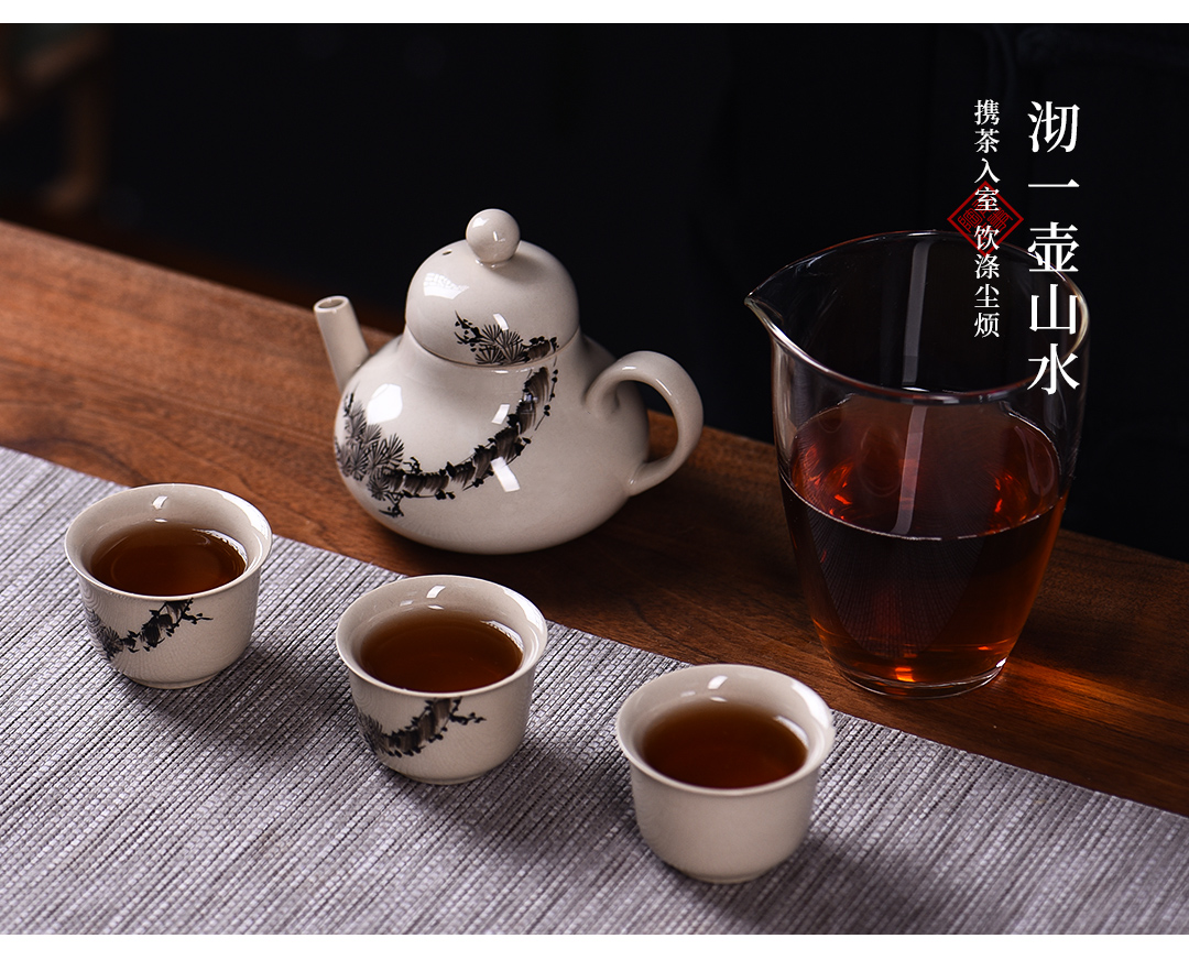 The Story of pottery and porcelain tea sets of household light cup high - grade gift boxes and decoration of Chinese style office receive a visitor kung fu tea set