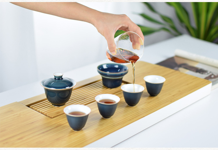 Ceramic travel story tea tureen tea cups small kung fu tea tea set is suing contracted household