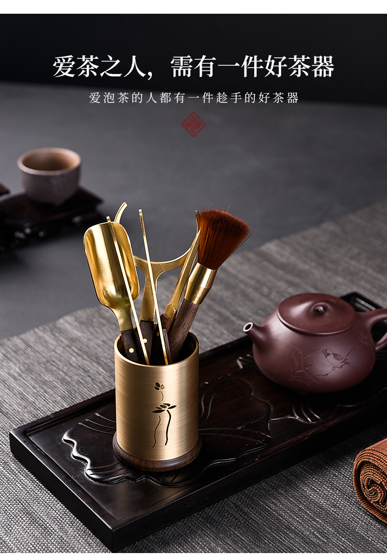 Ceramic story six gentleman 's suit kung fu tea tea set with parts of 6 gentleman ChaGa knife spoon tea tool