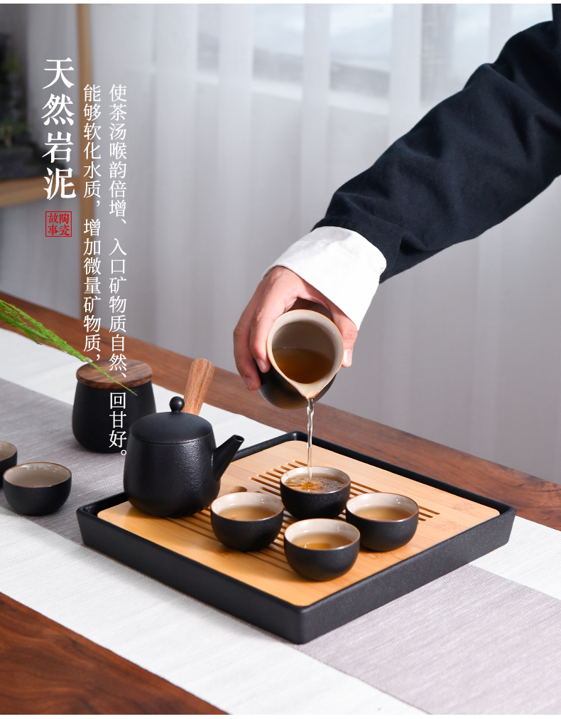 The Story of pottery and porcelain tea set suit small home sitting room tea tray teapot tea tea light key-2 luxury box kung fu tea set