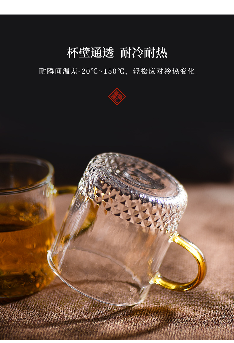 The Story of pottery and porcelain cup sample tea cup upset household kung fu tea set high temperature resistant glass trumpet take masters cup