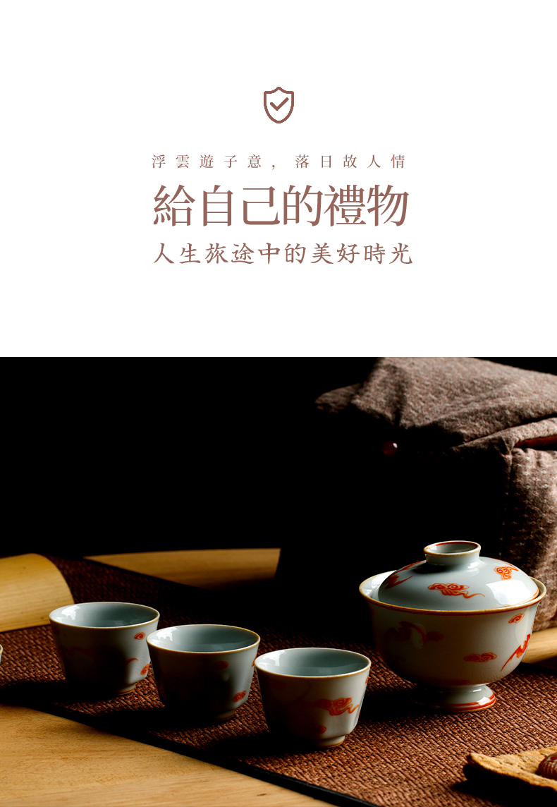 High - end checking hand - made ceramic story town tureen three tureen single best tureen, good fortune