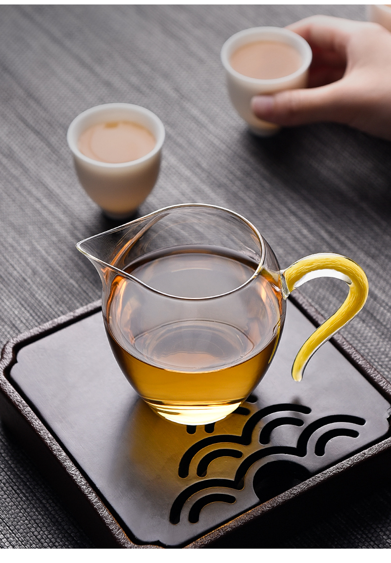 Ceramic fair story glass cup upset manual upscale portion of heat - resistant and cup of tea) kung fu tea accessories