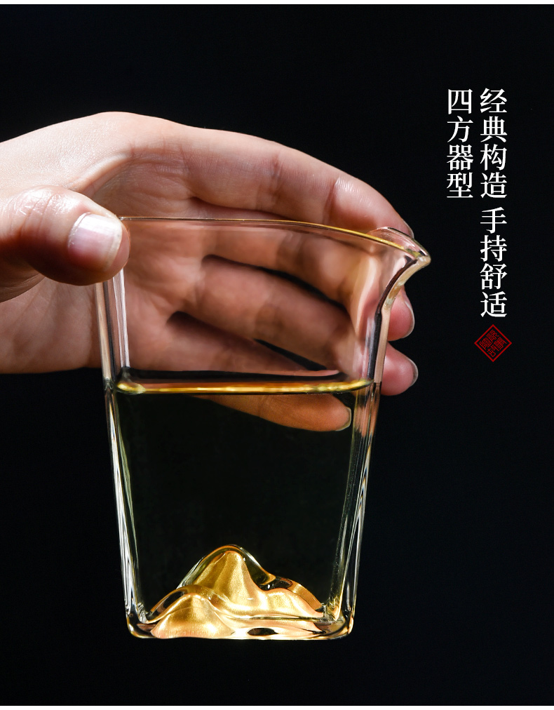 Ceramic fair story hills and green tea cup of heat - resistant glass filter points of high - grade tea sea kung fu tea accessories
