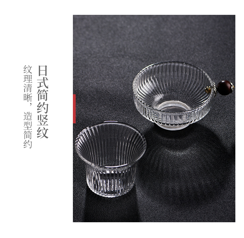 The Filter creative Japanese vertical stripes story glass) exchanger with the ceramics high temperature resistant) gauze tea accessories