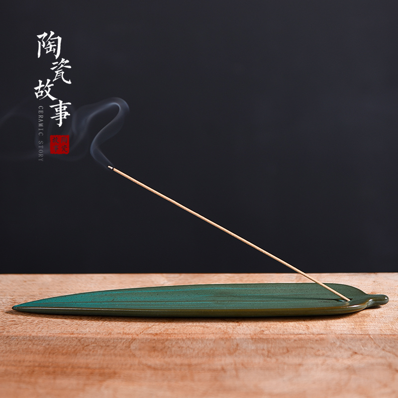 The Story of pottery and porcelain joss stick reed Ye Xiang plug-in base creative zen head incense kung fu tea tea accessories furnishing articles
