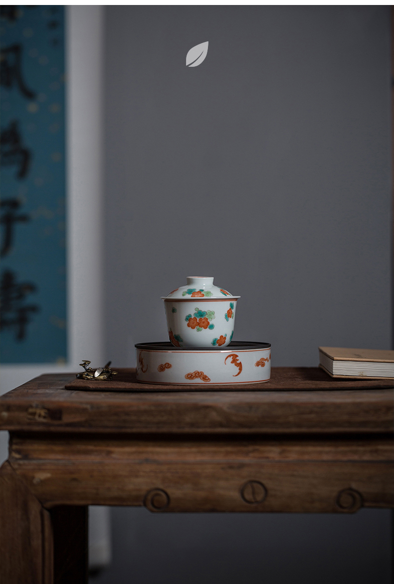 High - end checking hand - made ceramic story town tureen three tureen single jingdezhen pure hand - made tureen