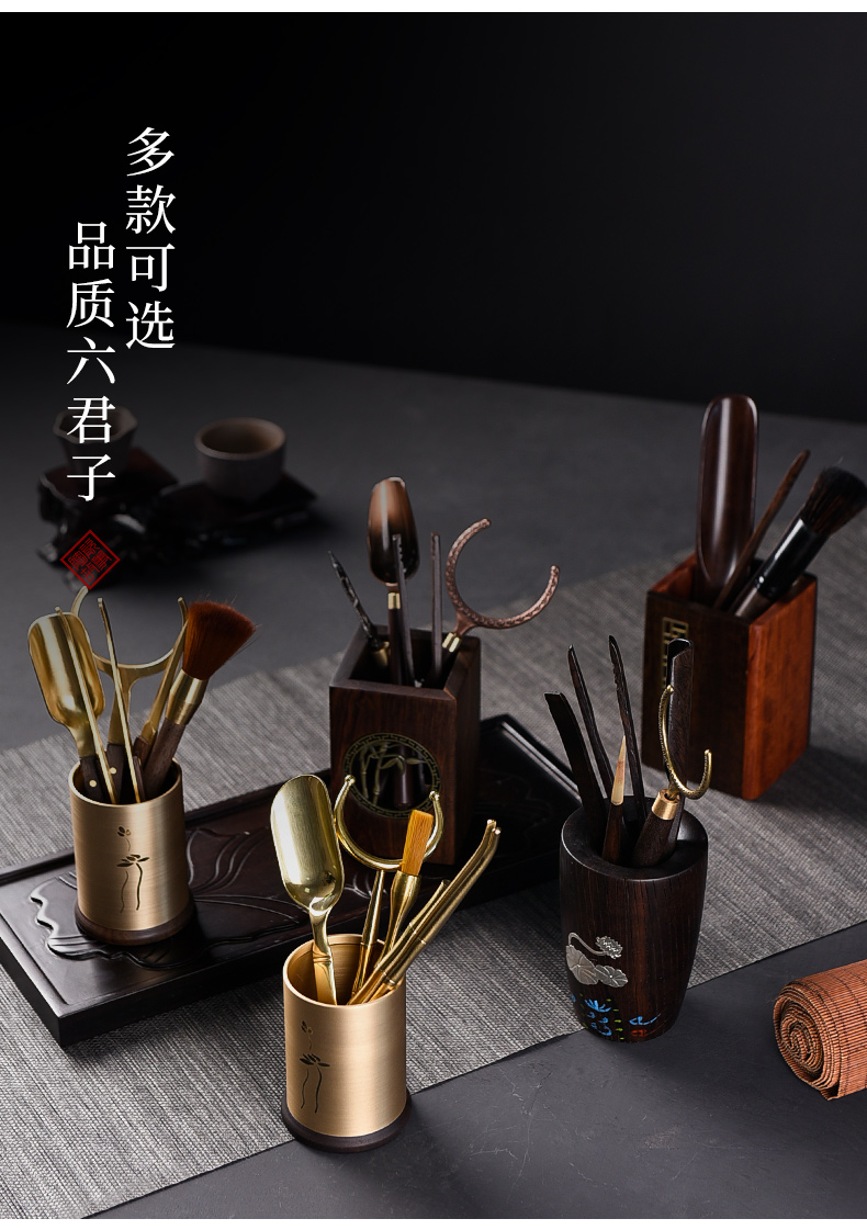 Ceramic story of bamboo tea 6 gentleman 's suit kung fu tea accessories ChaGa tea tea knife tools home