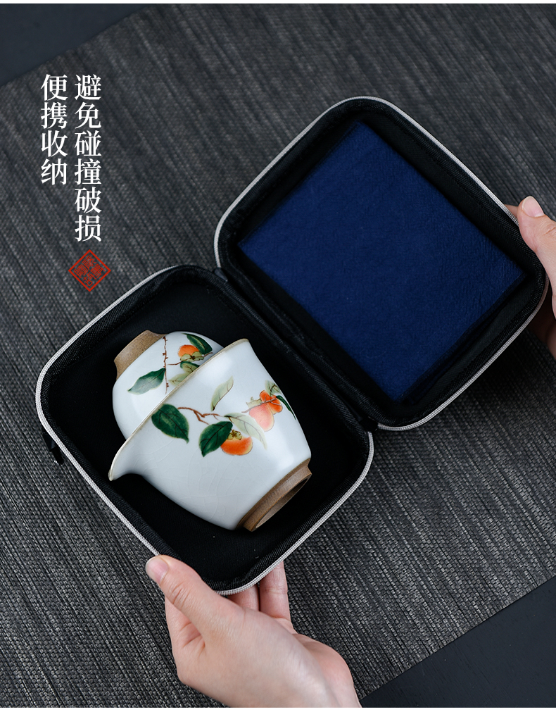 Ceramic story is suing travel tea set suit portable kung fu to crack a cup of tea a pot of two cups of the receive package