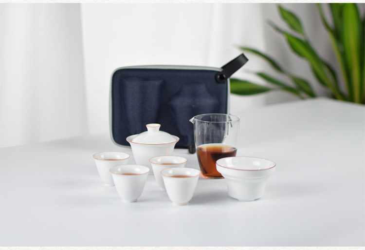 Ceramic travel story tea tureen tea cups small kung fu tea tea set is suing contracted household