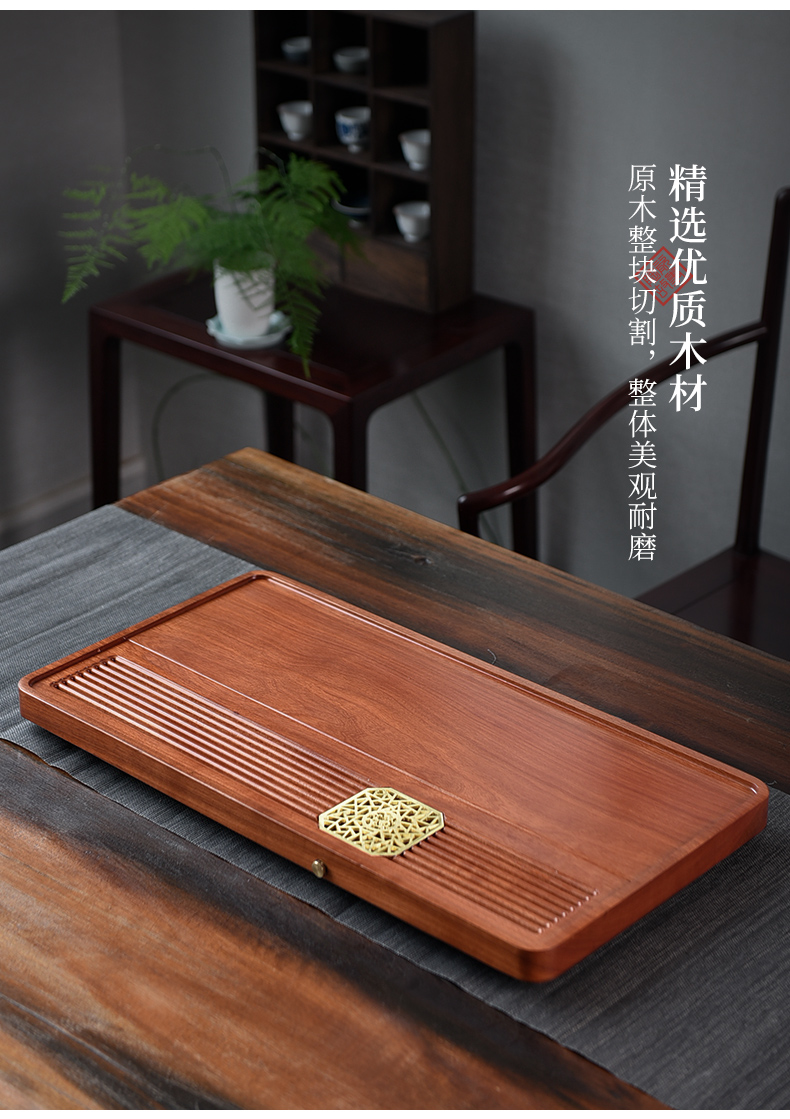 The Story of pottery and porcelain tea tray was solid wood home hua limu the whole piece of wood dry tea tea sea kung fu tea set