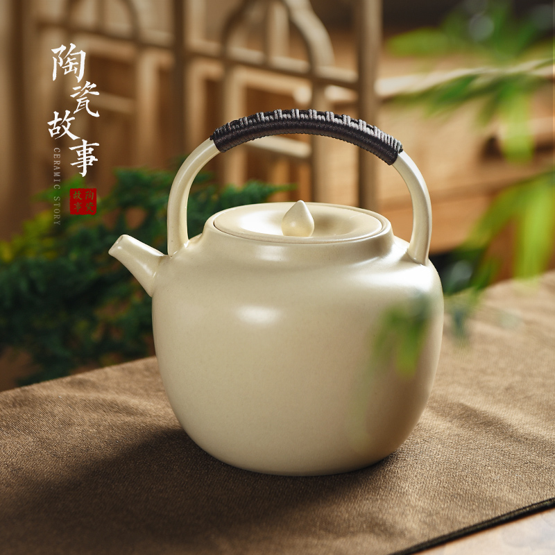 Members of the soda glaze ceramic cooking pot boil tea stove white clay electrical TaoLu boiled tea kettle home outfit