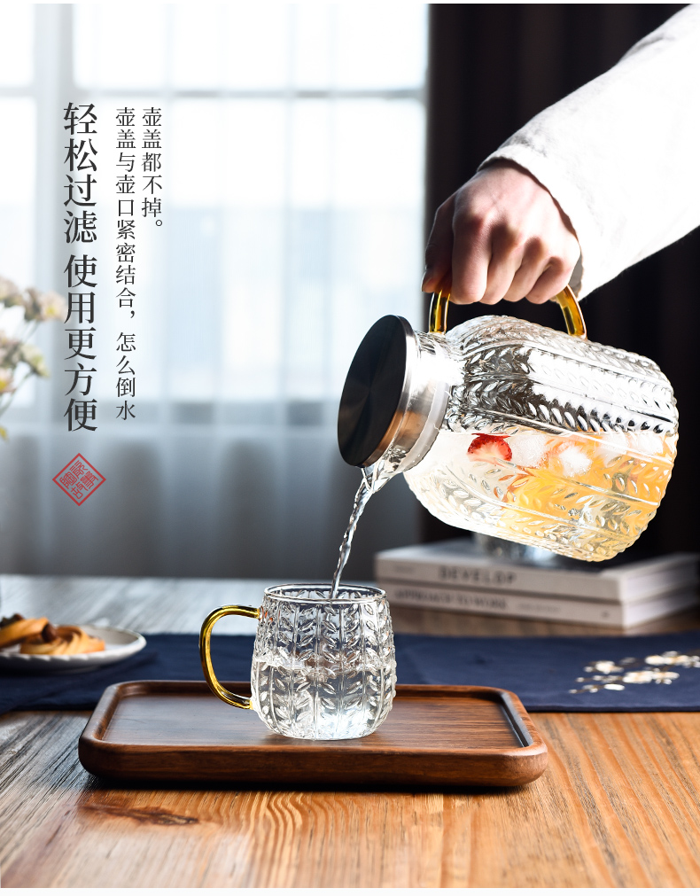 The Story of pottery and porcelain cup suit household entertain guest with beverage holder tray cups with light key-2 luxury glass glass kettle