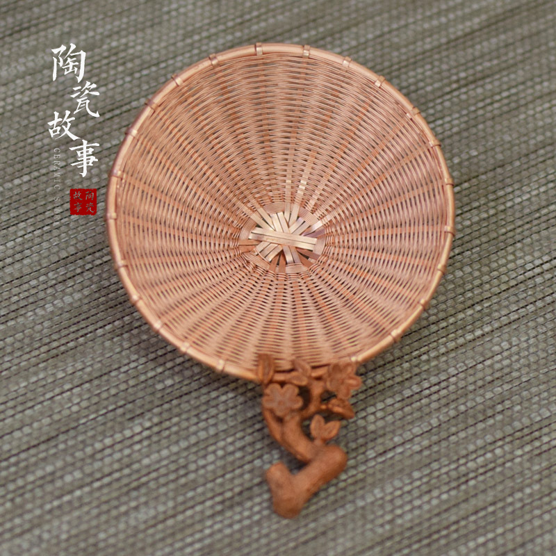 Ceramic story pure copper copper) hand woven mesh tea tea strainer Japanese kung fu tea accessories