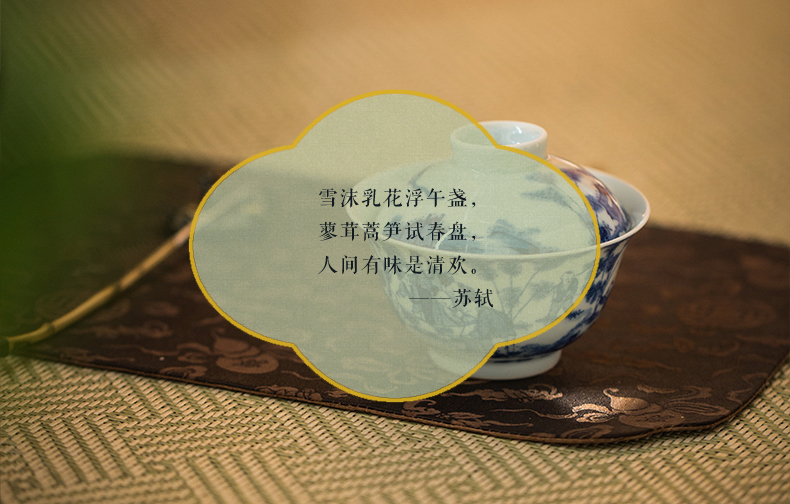 High - end checking hand - made ceramic story town tureen three tureen tureen only a single bamboo baby play