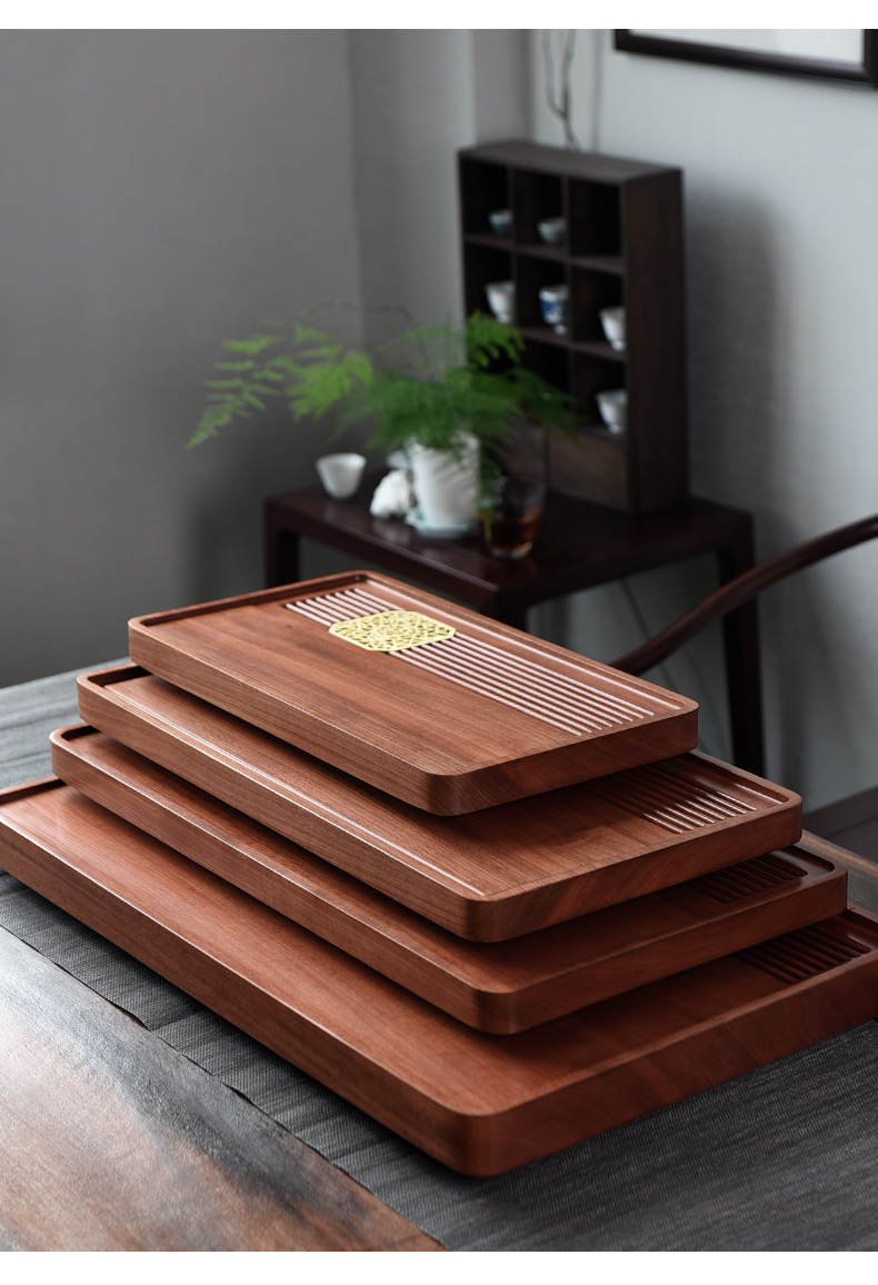 The Story of pottery and porcelain tea tray was solid wood home hua limu the whole piece of wood dry tea tea sea kung fu tea set