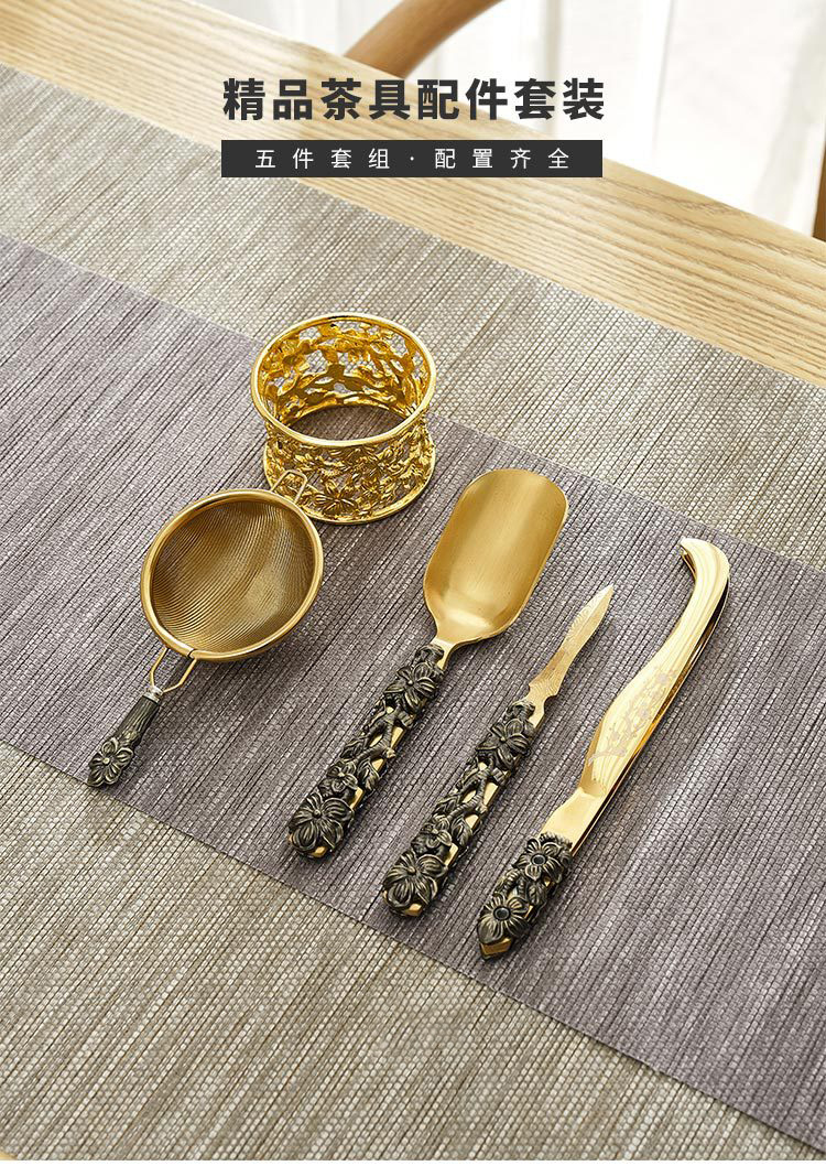 Ceramic story tea sets accessories 6 gentleman) filter pu - erh tea knife ChaZhen clip tea spoon