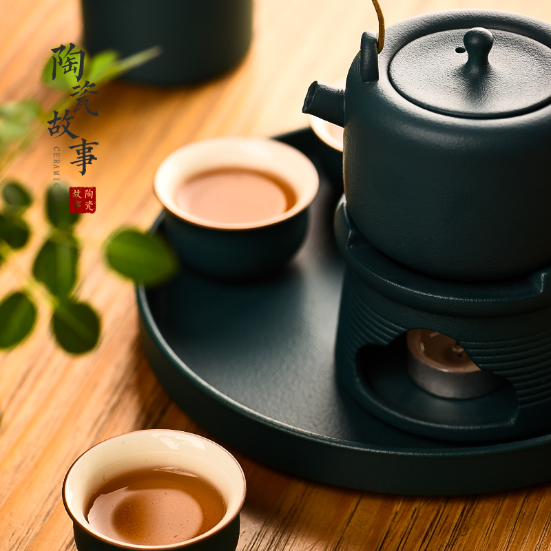 The Story of pottery and porcelain tea sets of household light cup high - grade gift boxes and decoration of Chinese style office receive a visitor kung fu tea set