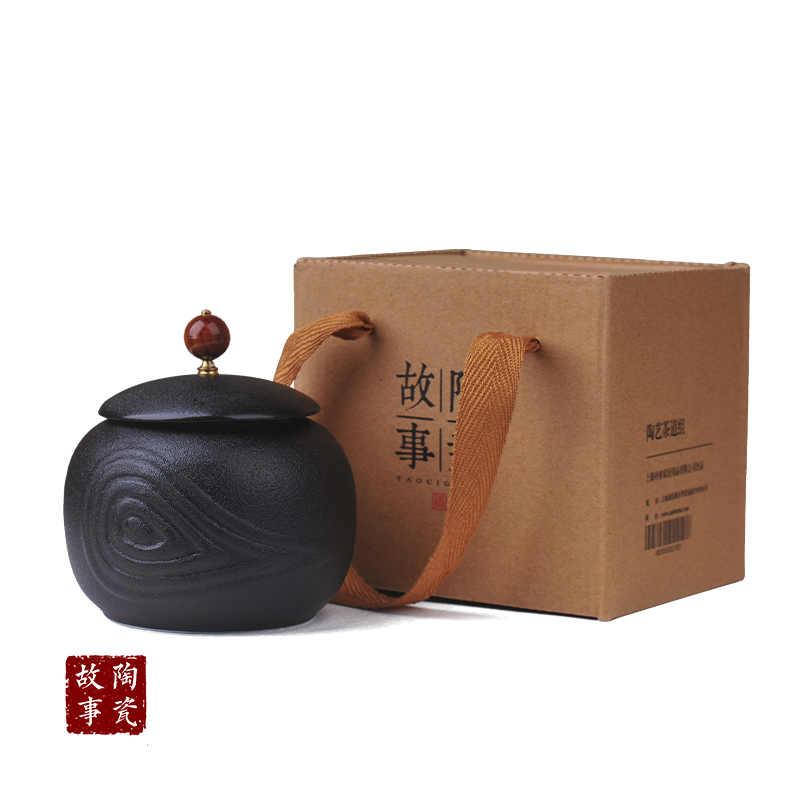 Members of the ceramic portable small pu 'er tea canister travel wake sealed tank tea box of kung fu tea set