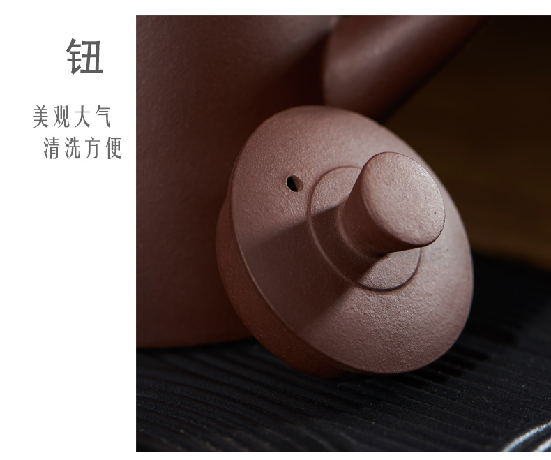 Yixing it kung fu tea set undressed ore old zhu purple clay mud pure manual small household teapot