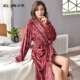 Mùa thu và mùa đông san hô nhung vài chiếc váy ngủ nữ mùa đông gợi cảm dày áo choàng dài flannel áo tắm nam kích thước lớn giữ ấm - Night Robe đồ ngủ 2 dây