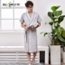 Đêm áo choàng mùa hè nam ngắn- tay bông phần mỏng kích thước lớn áo choàng tắm đoạn dài áo choàng tắm mùa hè bông người đàn ông lỏng lẻo của đồ ngủ áo choàng dài nam Night Robe