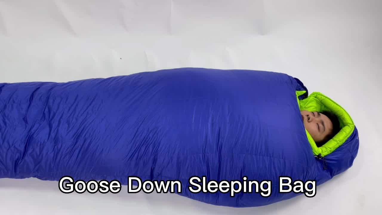 Customizable 800 Down Fill Waterproof Mummy Sleeping Bag For 3 Season