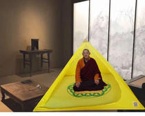 Full red copper Huff pyramid detachable foldable outdoor slapped and sitting tent manufacturer size customizable