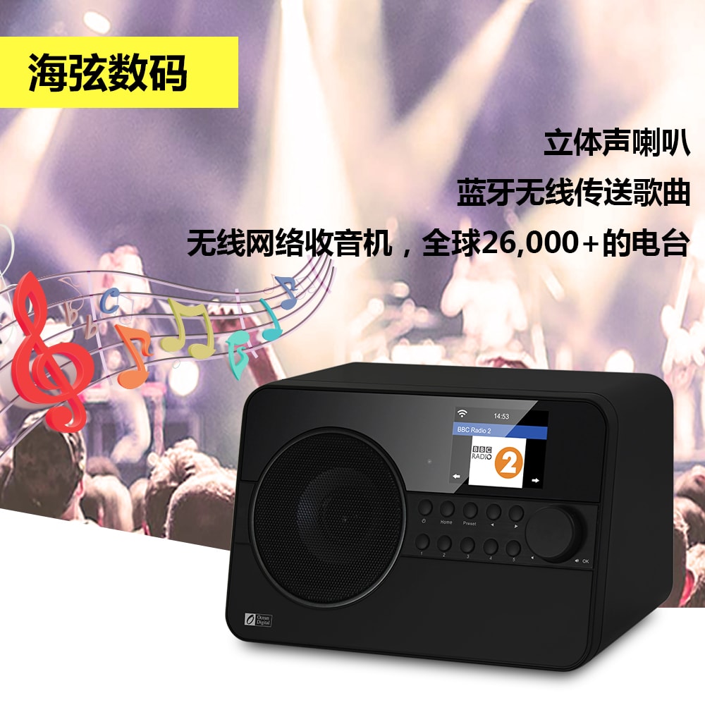 Haixin WR-238 Multi-function network wireless WiFi Bluetooth Smart Cloud radio Chinese school listening radio