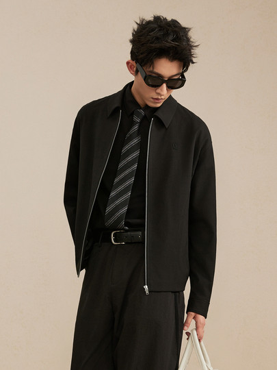 【马迹经纬】卡宾马年新年翻领行政夹克男装2026春季新款休闲外套