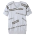 Carbine nam V-Cổ bông thư áo len nam giản dị hẹp vai ngắn tay áo len thoải mái T-Shirt triều mùa xuân và mùa hè B