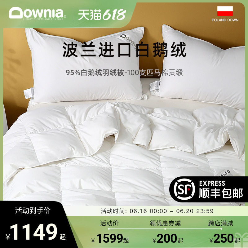 DOWNIA Poland imported plums quilted by 95 white goose down quilted by the core spring and autumn by warm air conditioning by goose down summer quilt