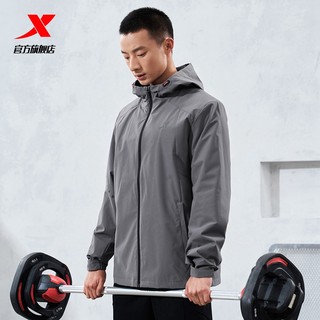 Xtep sports windbreaker men's 2025 autumn new fitness training windproof hooded jacket 976129150560