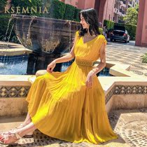 Rsemnia2020 summer new female super fairy embroidered dress tassel temperament Lady long dress fashion women