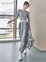 Rsemnia Yoga Women Sexy Long Sleeve 2021 Fashion Sports Set Professional Fitness Running Two Piece Tide