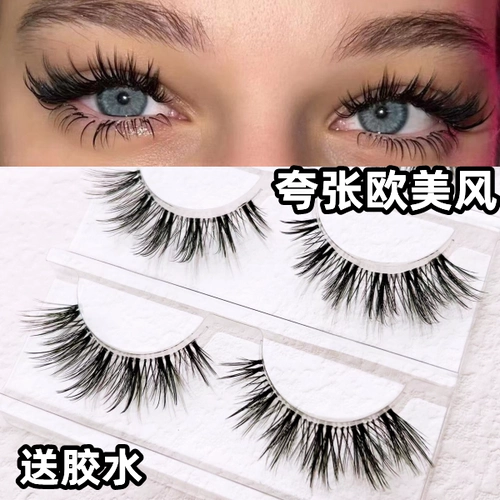 兔奶奶 C81 Глаз Хвост, тянущий европейский и американский ветер, раздавленные ресницы Faldic. Преувеличенная сетевая макияж на зеркальном уровне прозрачной стеблевой девушки A