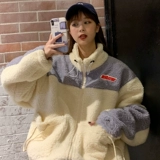 Брендовая толстовка, утепленная куртка, оверсайз, в корейском стиле