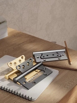 Jiaanli double hinge hinge stainless steel silent thickened 4-inch 5-inch wooden door