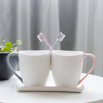 Japanese ceramic tooth cylinder tooth cup Simple mouth cup European brushing cup Couple mouthwash cup A pair of household toothbrush cups