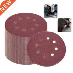 50Pcs 5 Inch 125Mm Round Sandpaper Eight Hole Disk Sand Shee