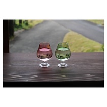 Japanese Handmade Glass Writers 3rd Color Glass Cups Small Crowdballoon Bubble Glass Red Wine Glass Wedding Gifts