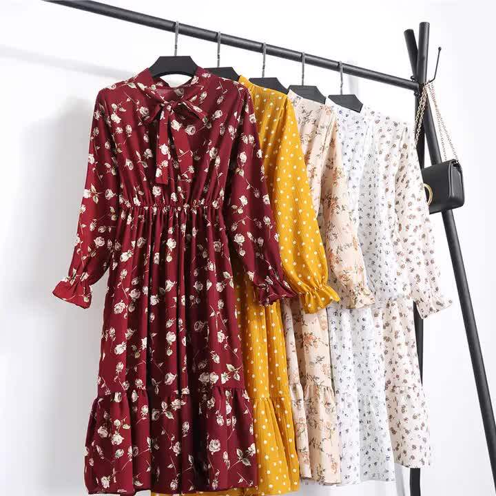korean new dress design Summer Irregular Dress, Korean - Style Age - Reducing Design, Collar