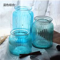 Mi Yang hydroponic glass vase transparent color simple modern living room dry flower sown Vase decoration ornaments