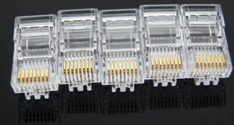 8-core CAT5E unshielded high-performance crystal head RJ45 CAT5E network crystal head 100pcs 1 box
