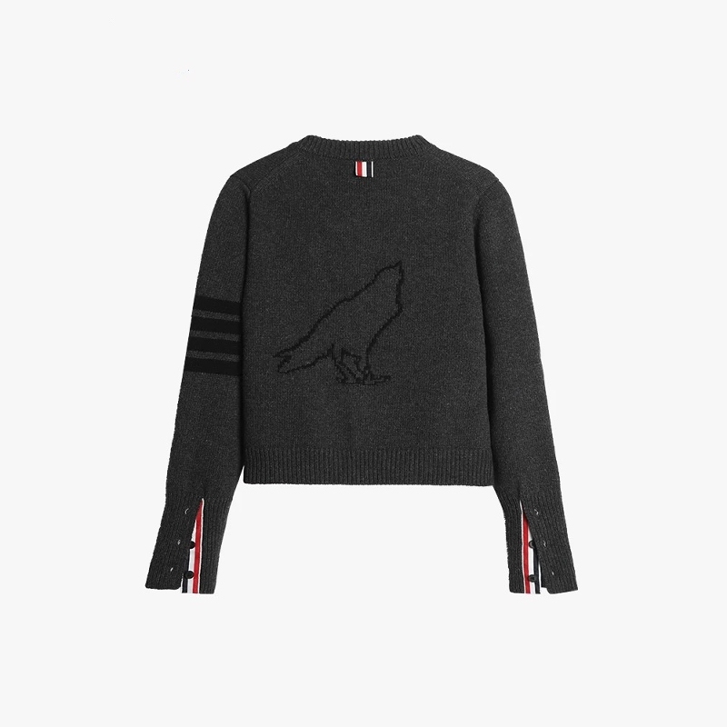 Official Authentic Tb Knitted Cardigan Women's Autumn and Winter Classic Four-Bar Back Bird Thom British Age-Reducing Sweater Jacket Official Authentic Tb Knitted Cardigan Women's Autumn and Winter Classic Four-Bar Back Bird Thom British Age-Reducing Sweater Jacket